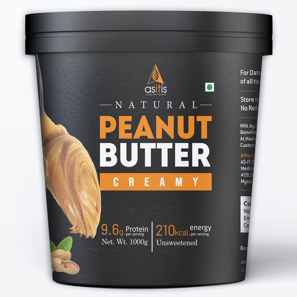 Buy ASITIS Nutrition Peanut Butter Creamy (Natural and Unsweetened) 1