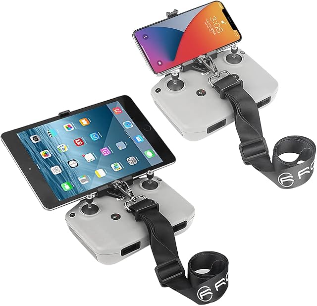 Prodrocam Improved Multifunctional Phone Holder Tablet Holder Compatible with Remote Control for DJI Air 2 S / Mavic AIR 2 / Mini 2 Drone Accessories (with Thin Lanyard)