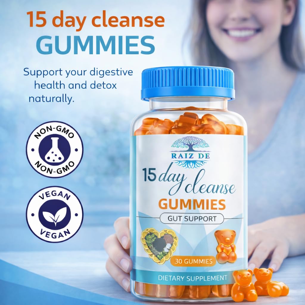 15-Day Cleanse Gummies – Senna, Cascara Sagrada, Psyllium Husk & Probiotics — Amazon image 3
