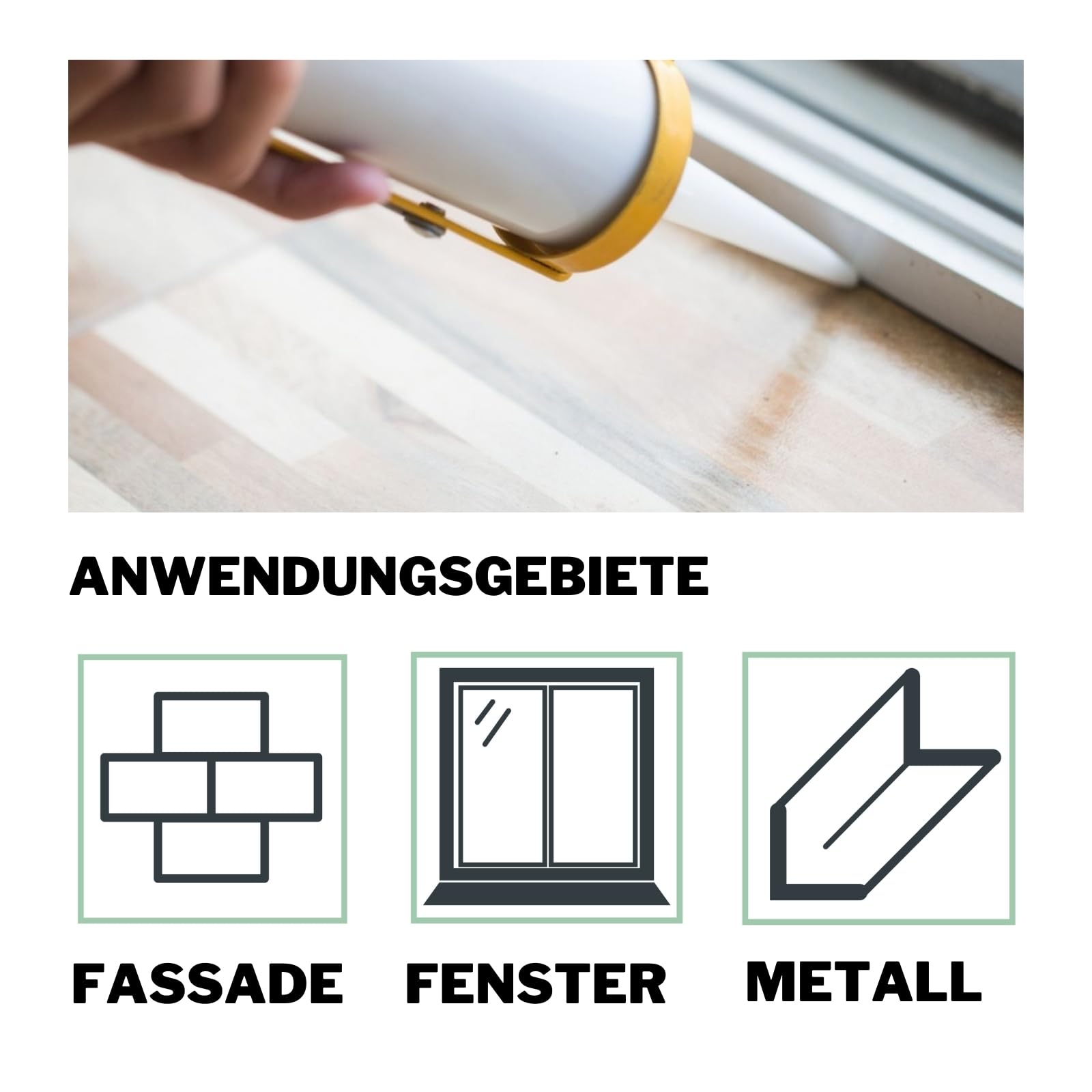 12x dubaust BAS24 Bausilikon Fenstersilikon Neutralsilikon Innen/Aussenbereich witterungsbeständig hochelastisch 310ml Kartusche (transparent)