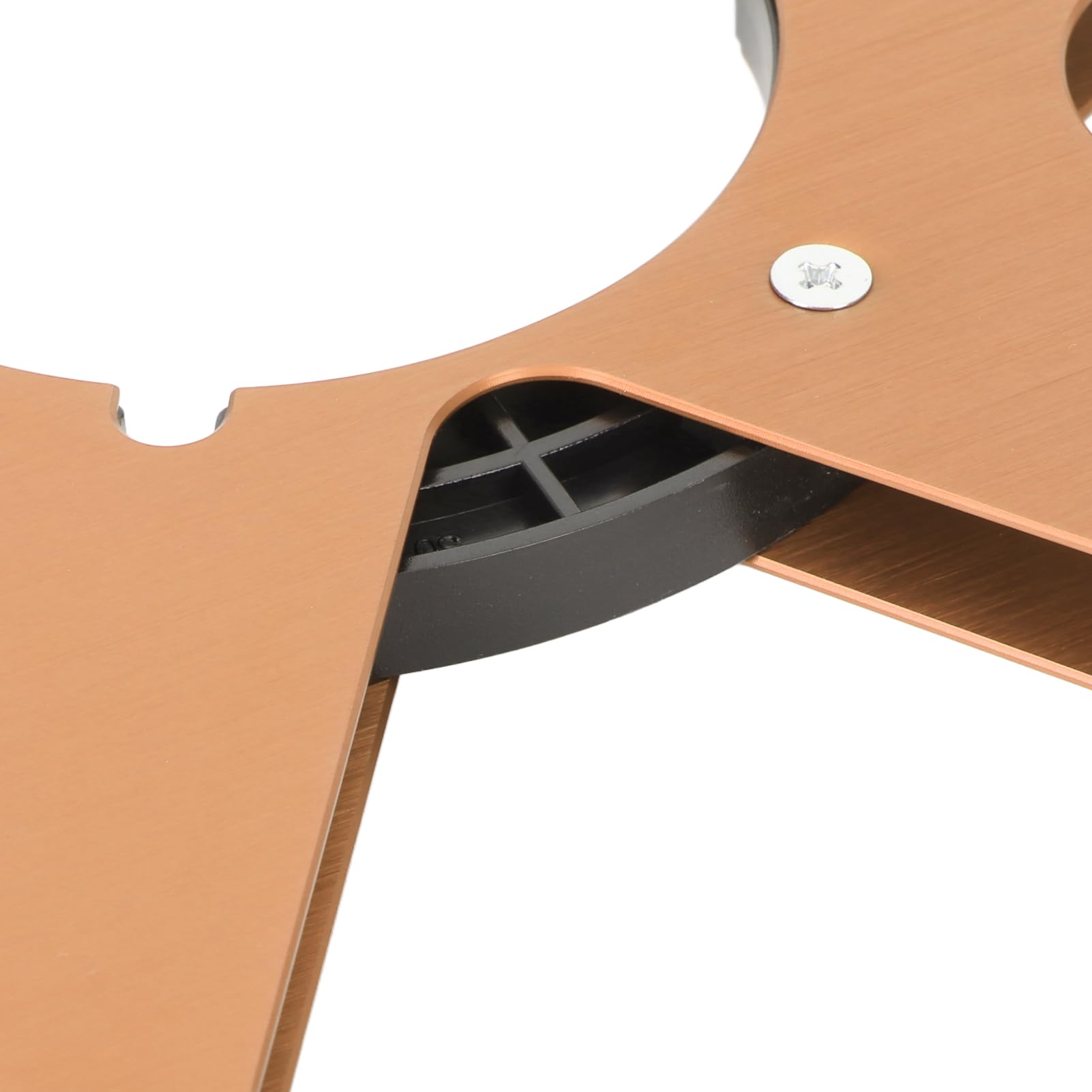10,5-Zoll-Aufwickelspule, Offene Aufwickelspule aus Aluminiumlegierung, 6 Windwiderstandslöcher, Biegefester Nab-Flansch, 1/4 Leere Bandspule, Geeignet für Aufnahmen (Gold)
