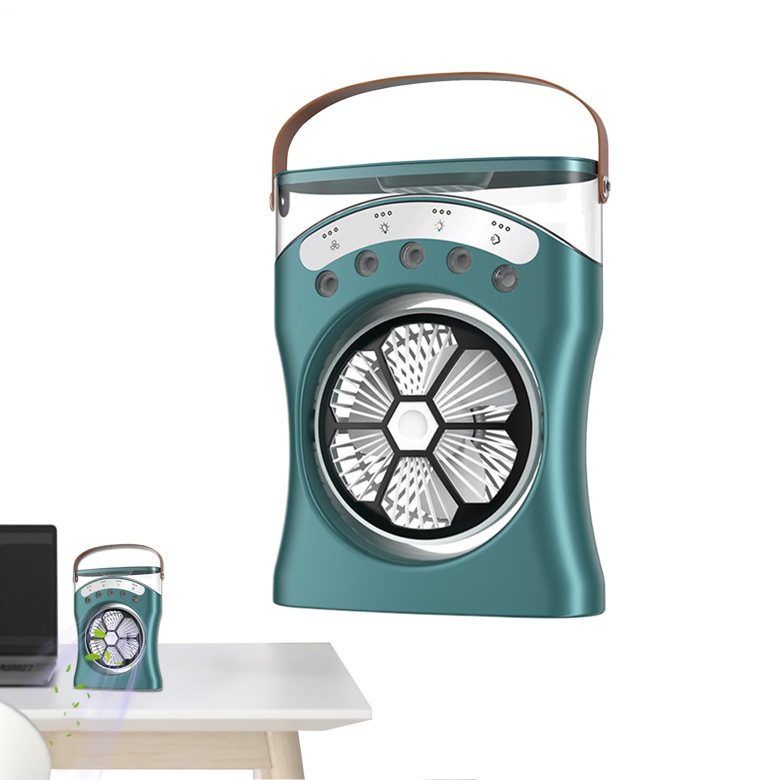 Ventilateur de bureau silencieux à eau rafraîchissant avec batterie 3 vitesses