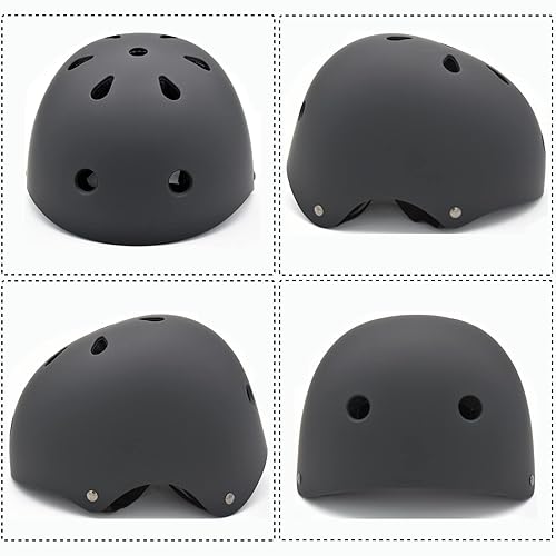 Miniatura 7 de Juego de casco ajustable para niños, niñas y adolescentes de 3 a 8 años con coderas, rodilleras, muñequeras, juego de protección para casco para