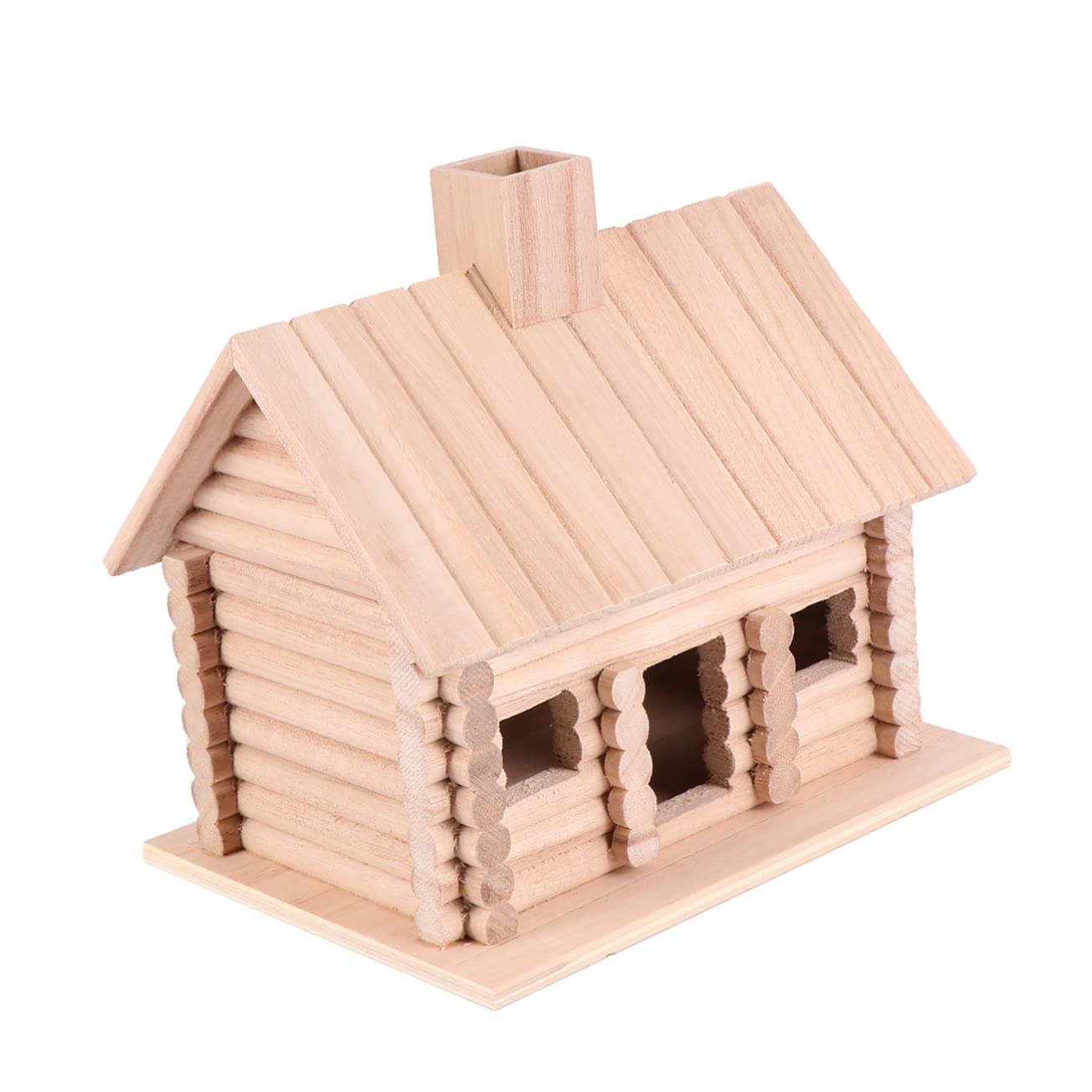 Vaguelly Delicate Wooden Bird Nest for Outdoor Home Decor Decoration Sturdy Pine Birdhouse with Wide Entrance for Nature Loving Birds Rustic Wood Color Ornament