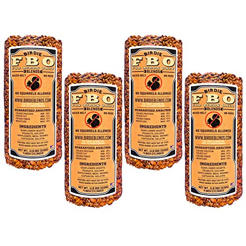 Birdie Blends FBO: for Birds Only Wild Bird Seed 4" Cylinders - Squirrels Don't Like It!