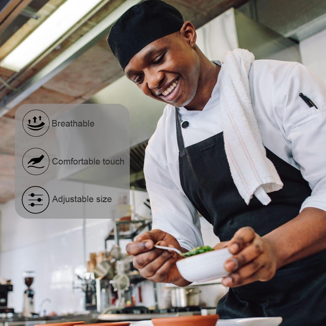 Toque De Cuisinier,Toque De Chef Unisexe,Chapeau De Cuisine,Chapeau De