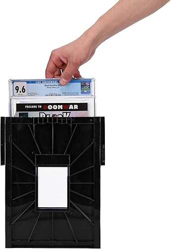 Miniatura 5 de BCW Paquete de contenedor de cómics graduado y particiones adicionales, color negro, se adapta a hasta 30 losas de cómics graduadas, almacenamiento