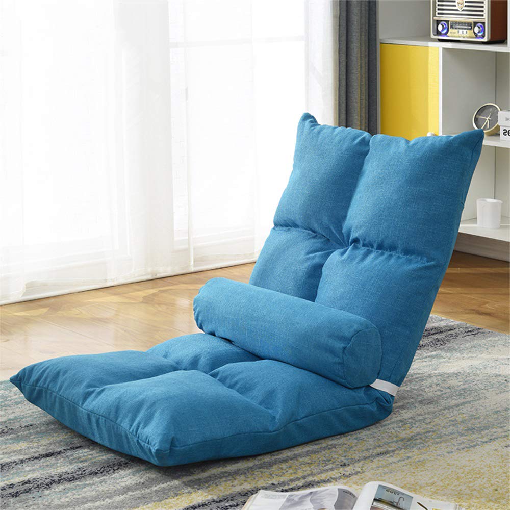 ZRRtables Luxury Padded Floor Chair with Back Support, Gaming Floor Sofa Adjustable Chair for Adults & Kids