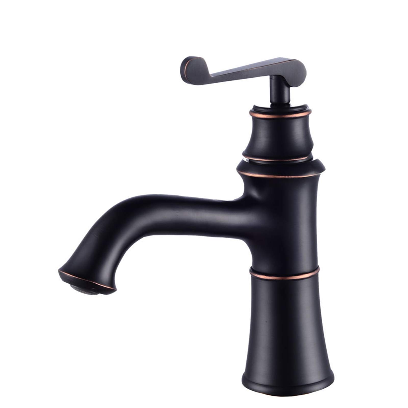 ZQFHSX Faucets Single Lever Basin Bathroom Faucet, Oil Rubbed Bronze Vessel Sink Tap,Low Style (Size : Low Style) LWX