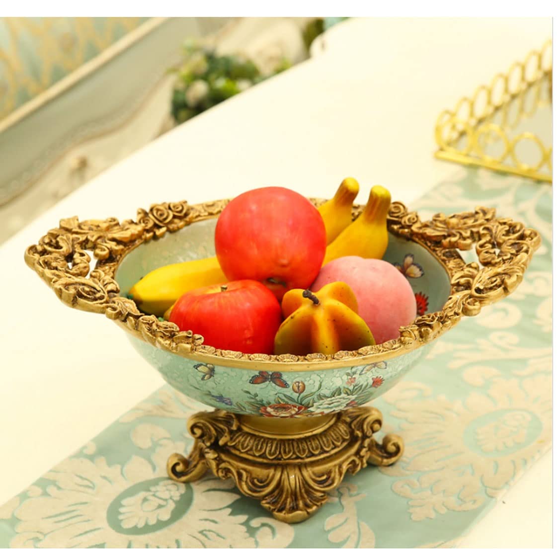 BLuVLy Ciotole per frutta per feste, centrotavola, caramelle, dessert, piatti in resina, ciotole per snack, vassoio per frutta, 41 cm