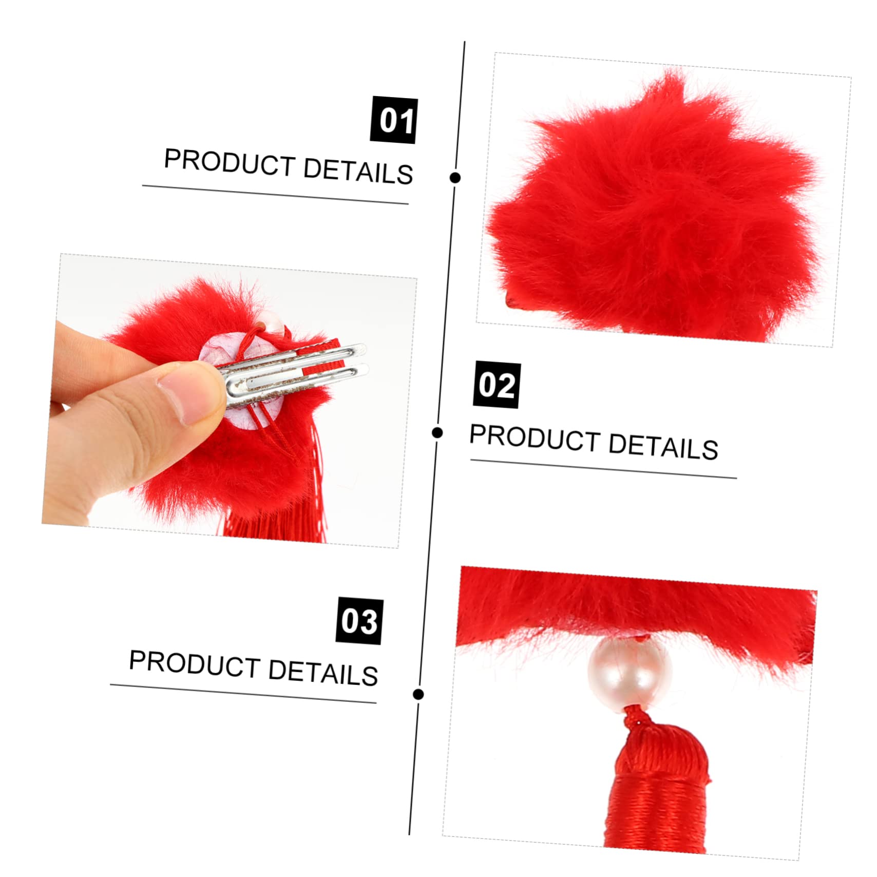 MAGICLULU 9 Pares De Pelo De Borla Bola Clip De Pelo Accesorio Para El Cabello De Los Niños Tocado De Niña Las Niñas Tocado De Lazo Las Niñas Sombreros De Borla Niños Horquilla Con