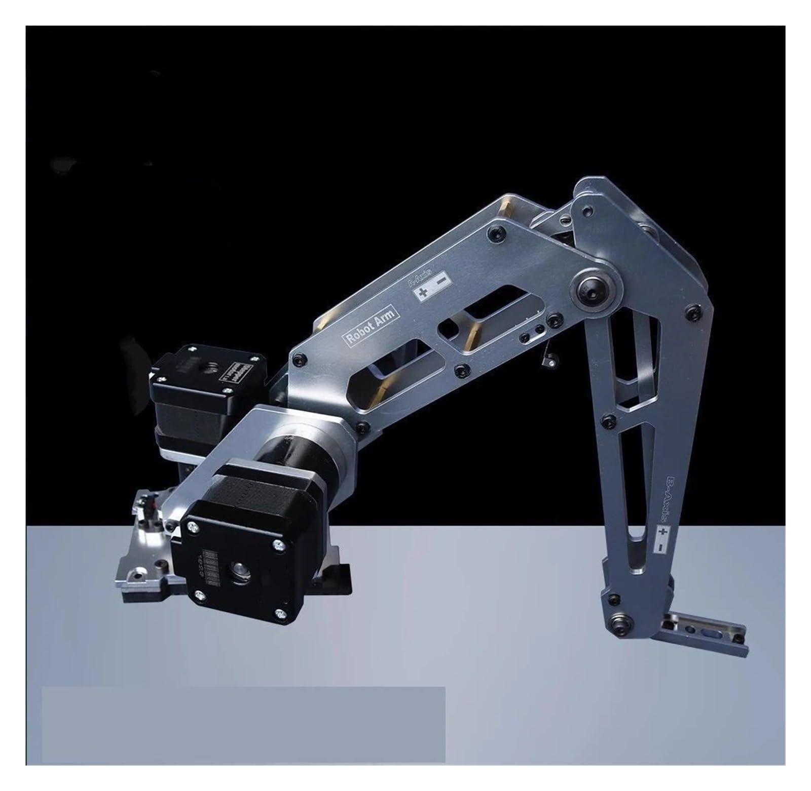 3-osiowe ramię robota krokowego Ramię robota zagęszczony model robota przemysłowego ze stopu aluminium Robot wieloosiowy(Only Arm Frame)