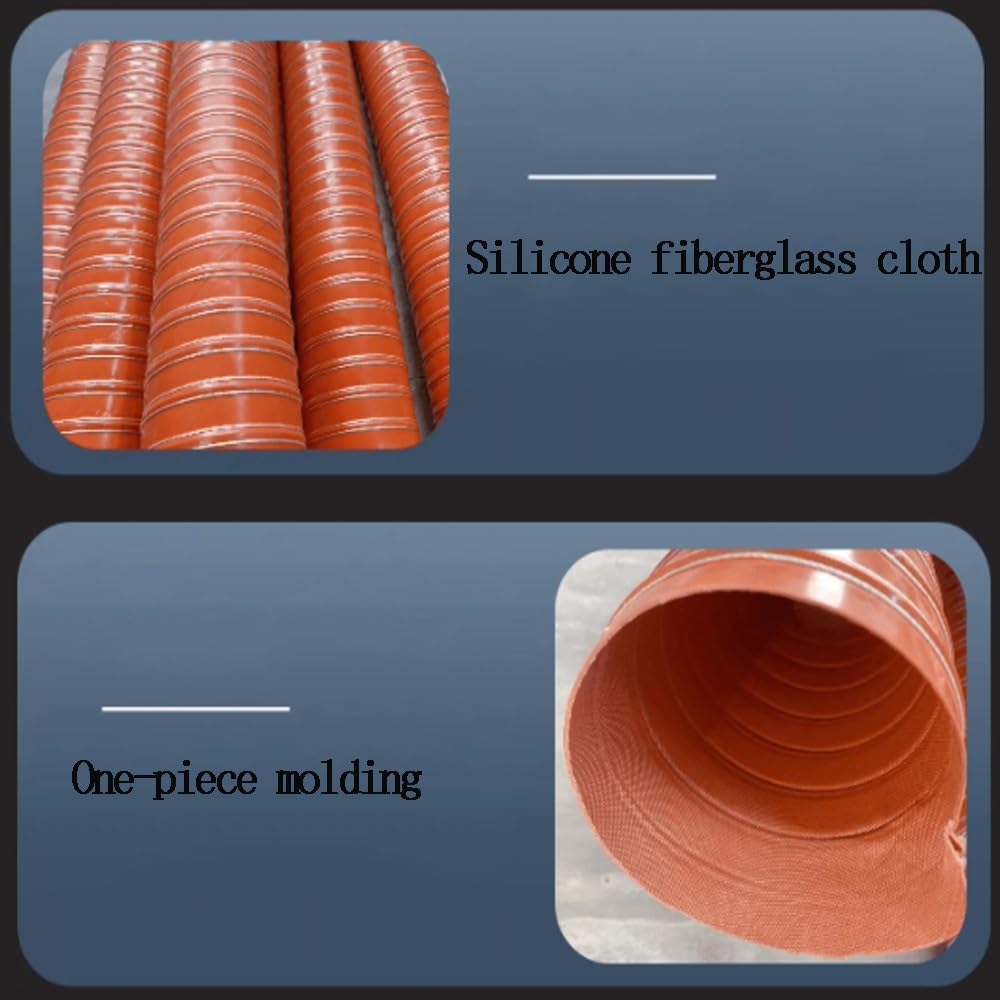 127 133 140 180 254 305mm Silicone Tubo di Ventilazione Flessibile Condotto Flessibile Tubo Flessibile per Condotto di Ventilazione Aria Condizionata(160mm,1m(3.3ft))