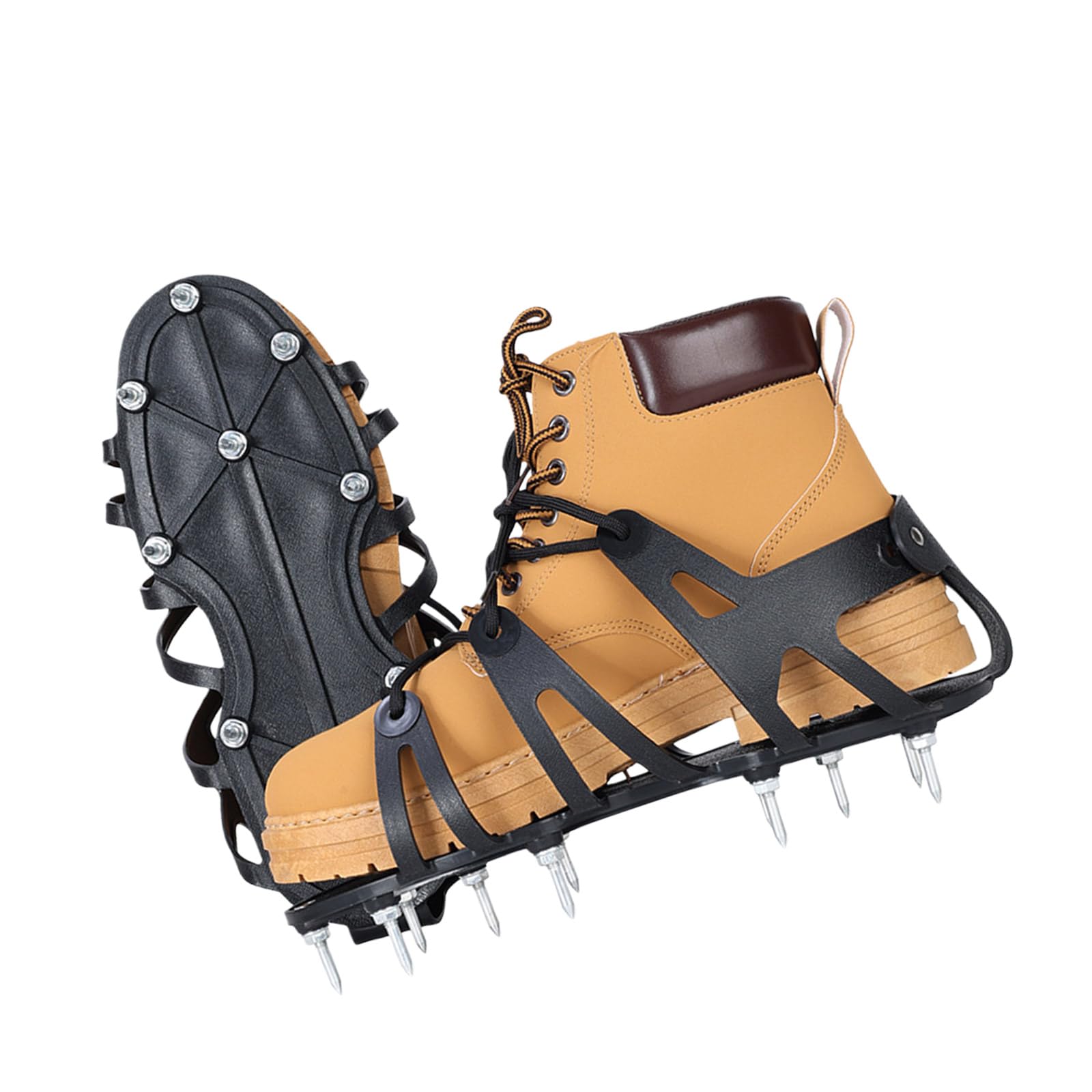 Multipurpose Steel Spikes Aerator Footwear for Yard Maintenance Fertilizers Penetration and Root Ventilation Yard Shoes for Soil Aeration