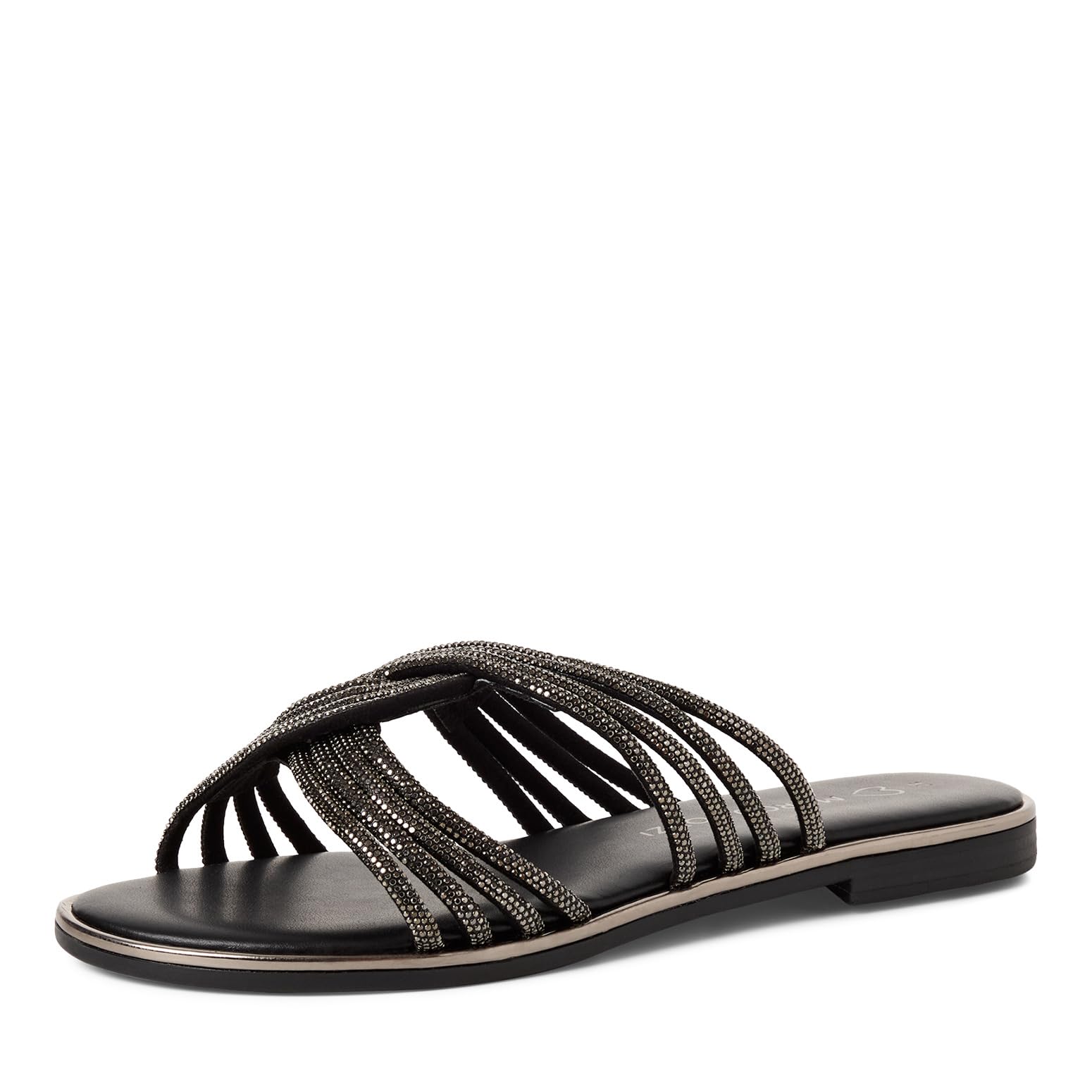 Marco Tozzi Women Sandal Soft Feel Me Footbed Stylish, Metallic (Pewter), 8.5 UK