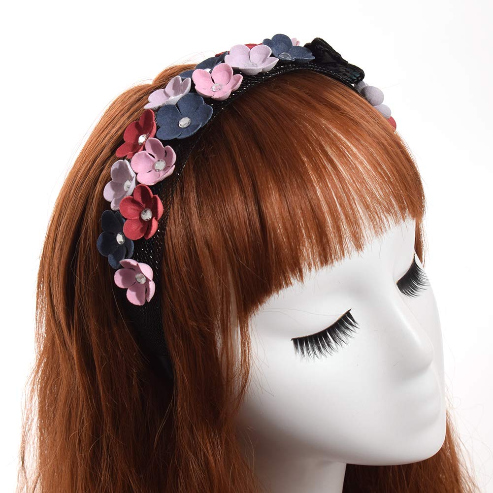 GRACEART 3D Schmetterling Stirnbänder Mädchen Braut Blumenkrone Stirnband Haarband Kopfstück zum Hochzeit Parteien Halloween Kopfschmuck
