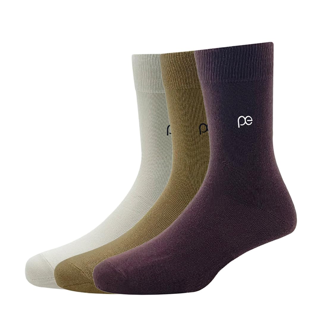 peter england Mens Cotton Full Length Socks Pack of 3 Khaki Brown-picture-27
