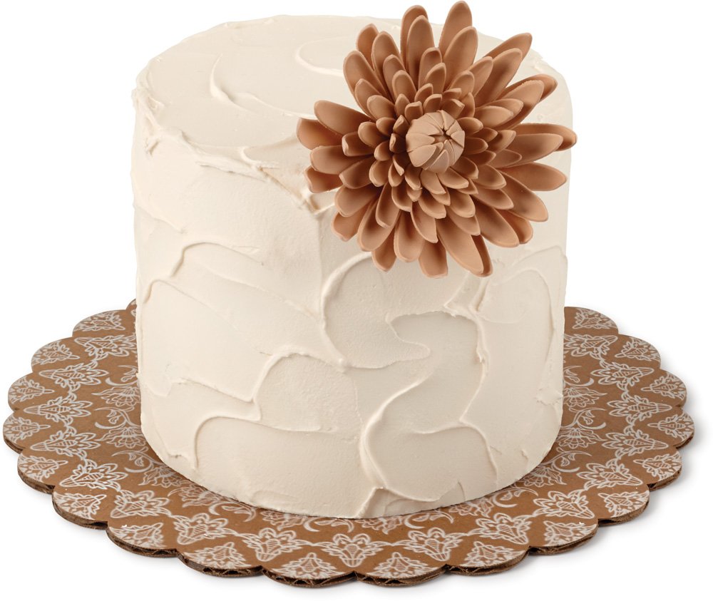 Wilton2104-7026 Scalloped Kraft Paper Round Cake Board, 10-Inch, White