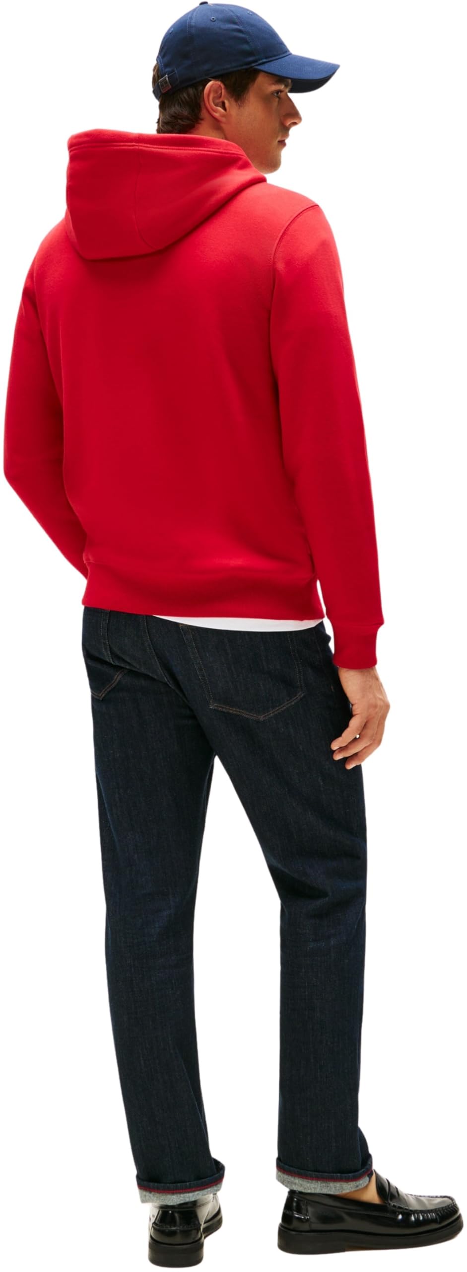Tommy Hilfiger Męska owalna bluza z kapturem GRAFICZNA MW0MW40864, czerwona, XL, Czerwony (średni czerwony), XL