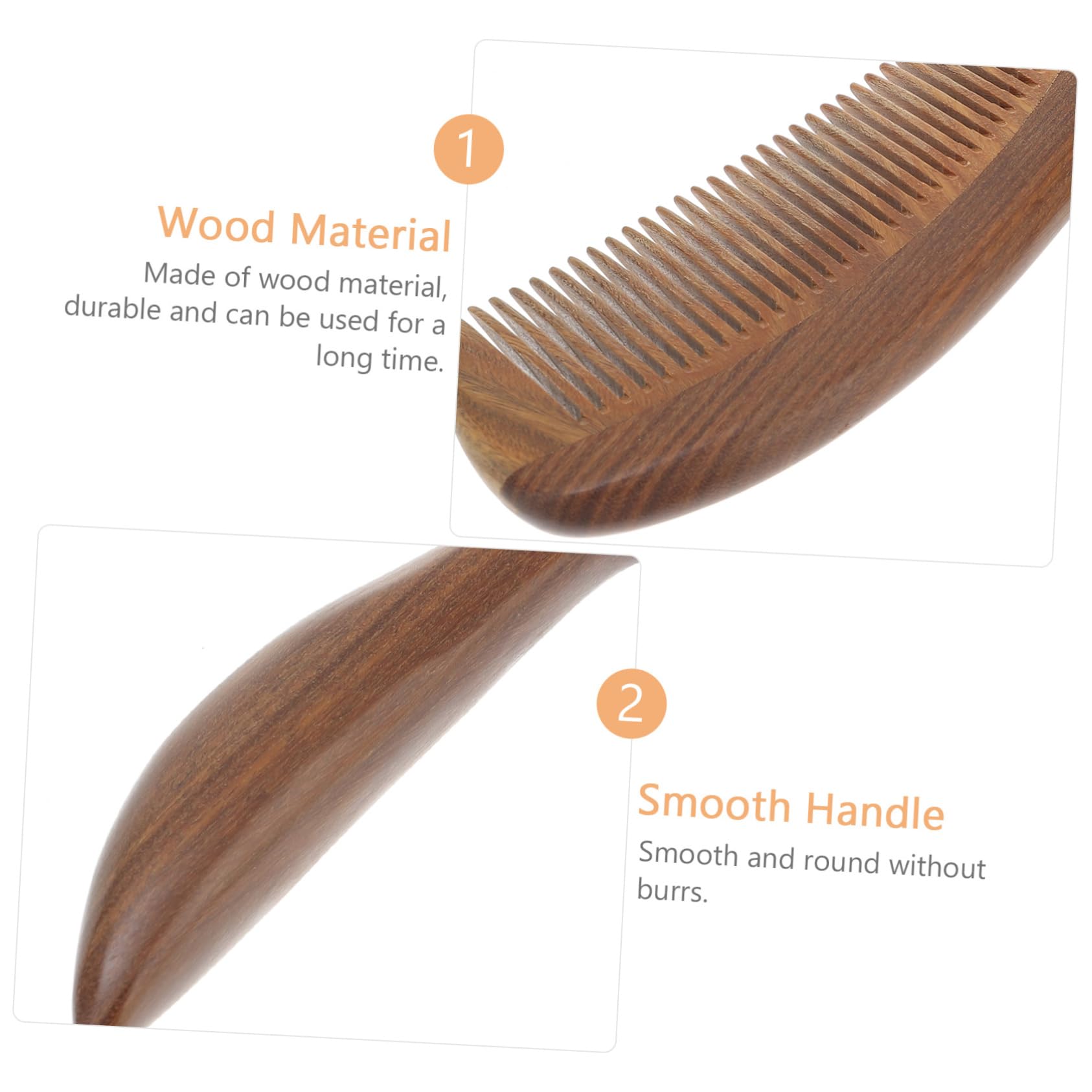 DOITOOL 5piezas Peine De Madera Antiestática De Dientes Para Cabello Rizado y Grueso Cepillo De Masaje Natural Para Mujeres Para y Relajación Del Cabelludo