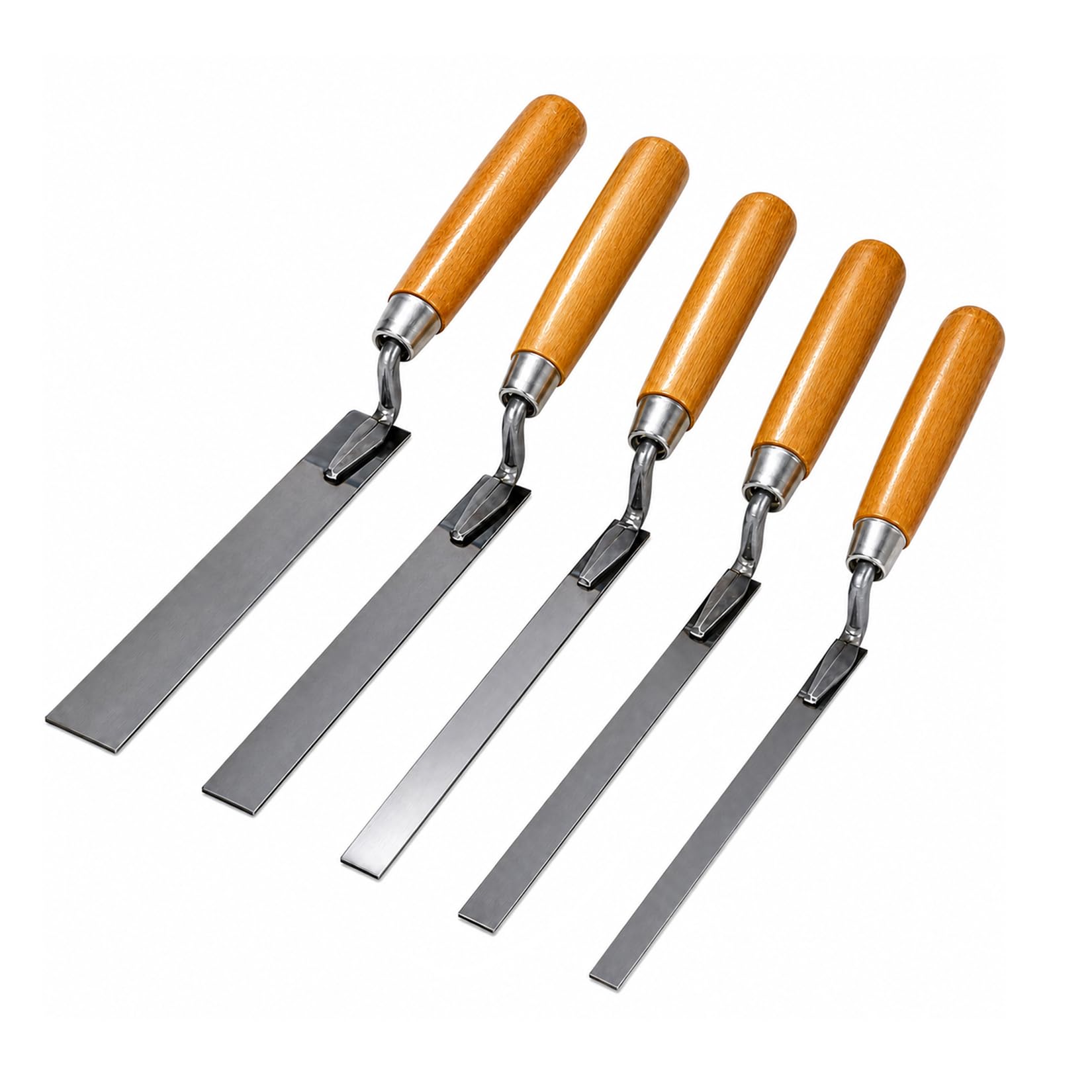 5-Piece Stainless Steel Pointing Trowel Set, 6/8/10/12/15mm