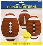 Amscan Football Frenzy Birthday Party Hanging Lanterns Decoration (3 Piece), Multi Color, 12 x 11