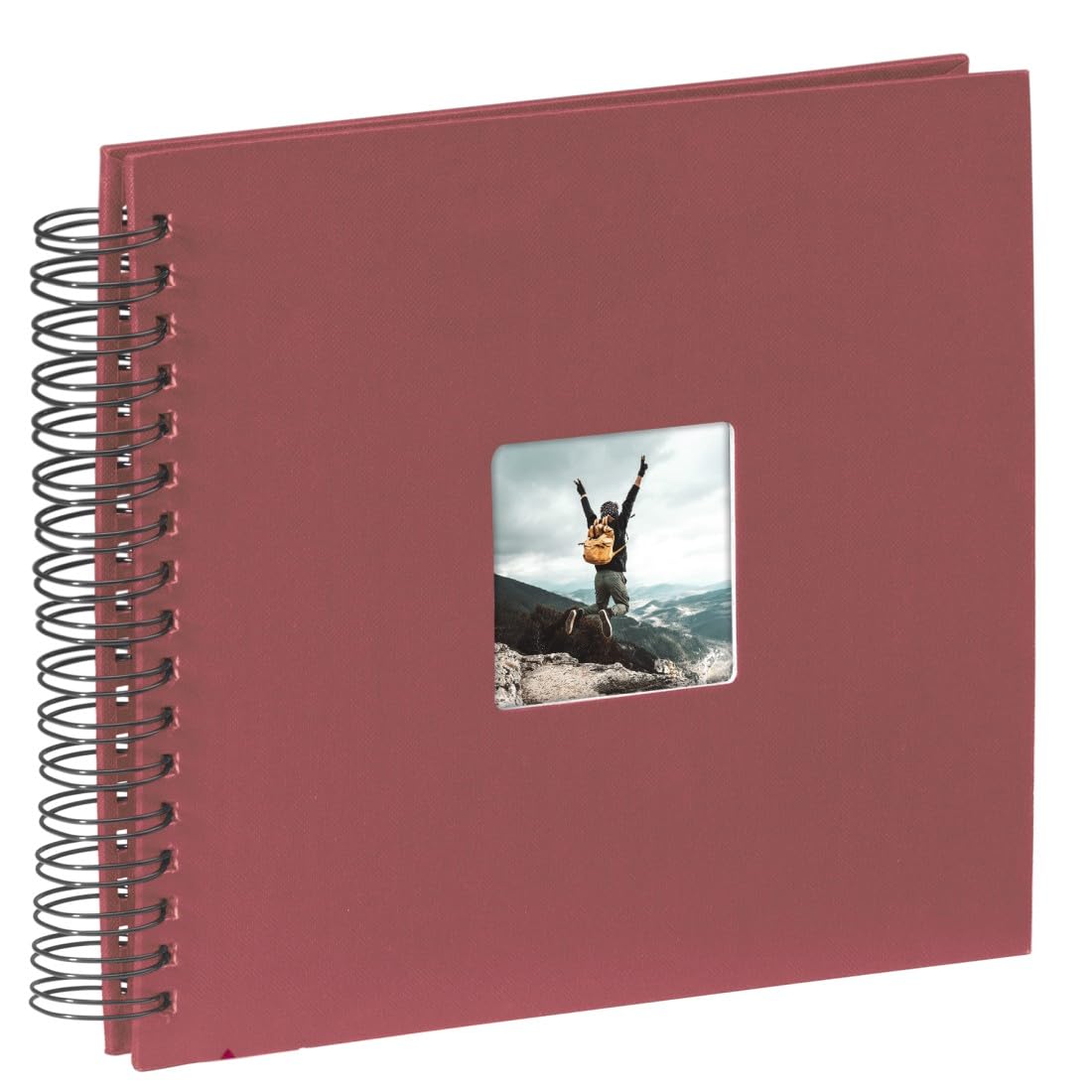 Hama Fotoalbum 28 x 24 cm (spiraalalbum met 50 zwarte pagina's, fotoboek met pergamijn-scheidingsbladen, album om in te plakken en zelf vorm te geven), groen