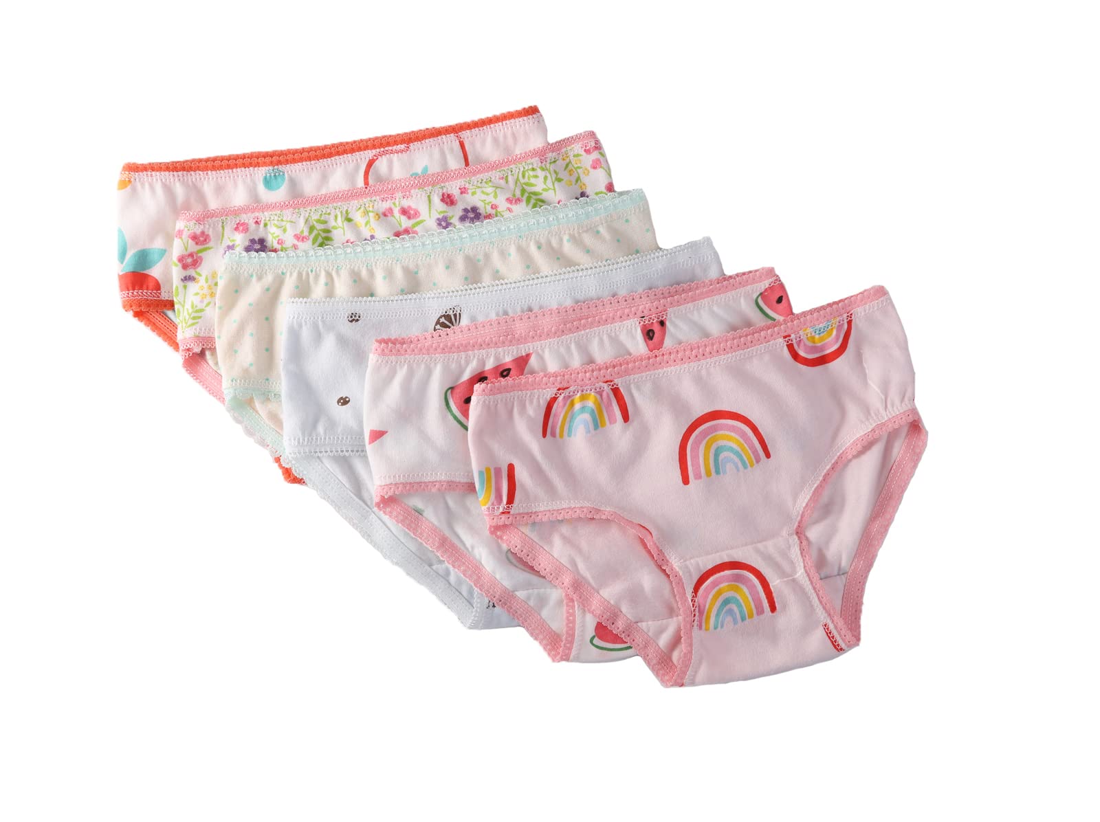 ESHOO Kids Baby Girls Cute Underwear Briefs Knickers 0-12 Years 6 Pack Randomly Sent