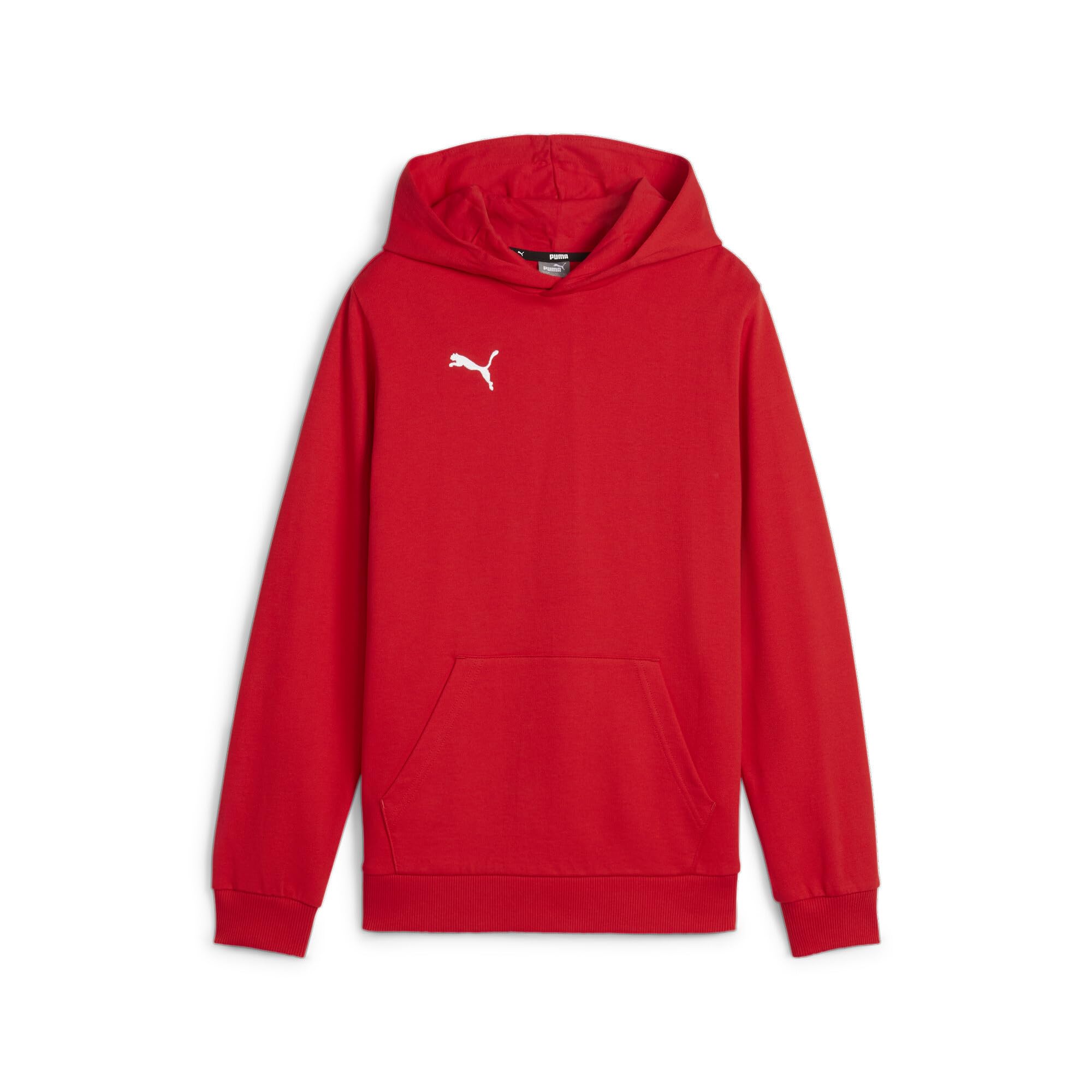PUMA Boys Teamgoal Casuals Hoody Jr Pullover, Puma Red-puma White, 128 EU