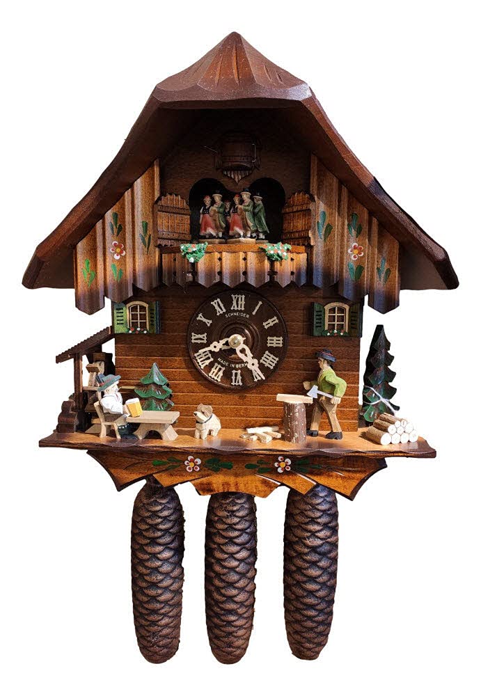 8-Day Dancing Couples Black Forest House Cuckoo Clock