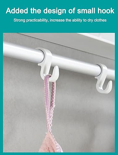 Miniatura 7 de Tendedero plegable para colgar en la pared, plegable, para interiores, con 7 varillas, para lavandería o baño