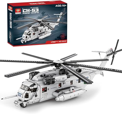 Miniatura 1 de CH-53E Super Stallion - Modelo de helicóptero militar del ejército, escala 135, moderno modelo de combate militar, juego de bloques de construcción,