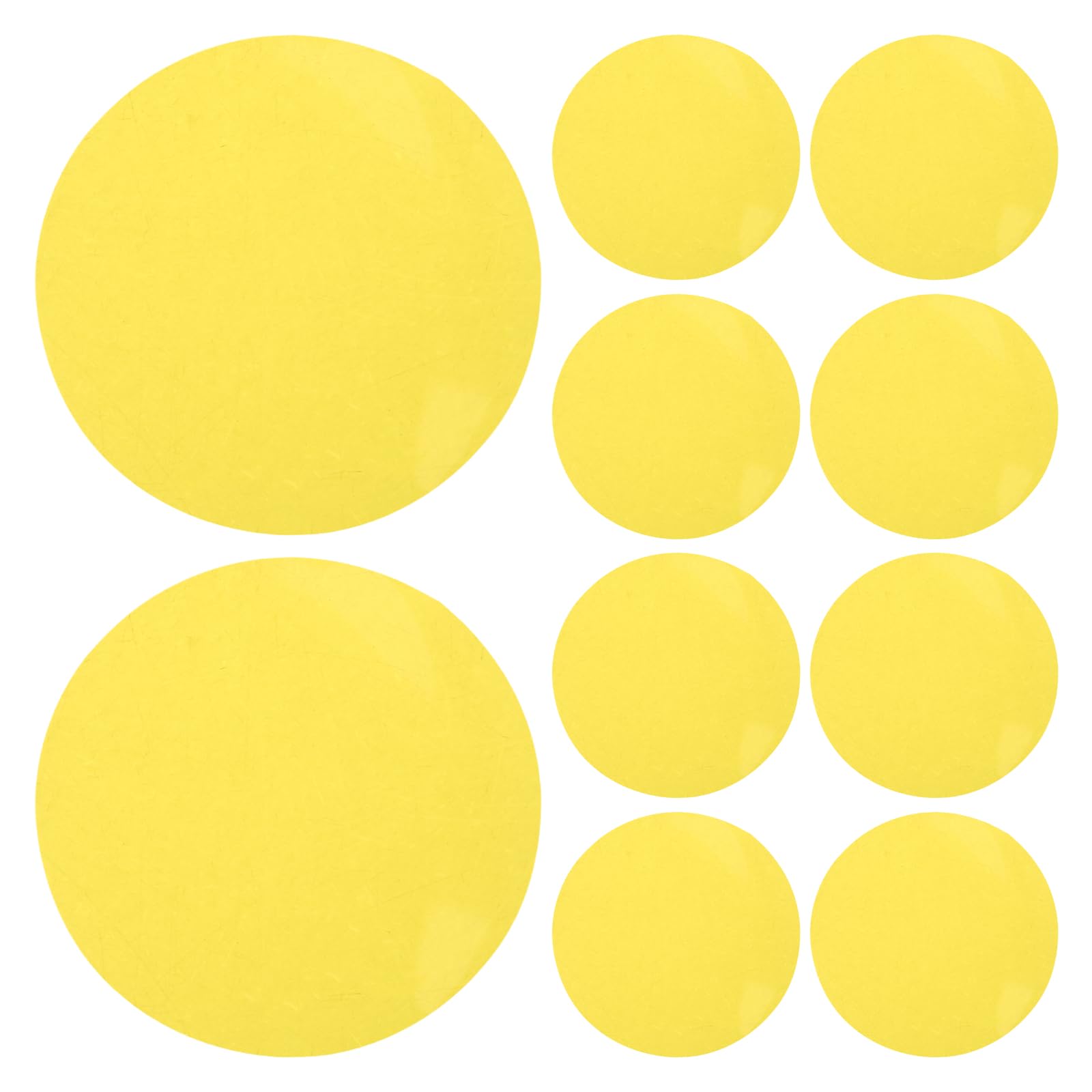 TOYANDONA Lot de 20 autocollants en gel jaune pour éclairage, film diffuseur à intensité variable autocollant, filtres de couleur chaude 50 mm pour éclairage vidéo LED et projecteur de plafond