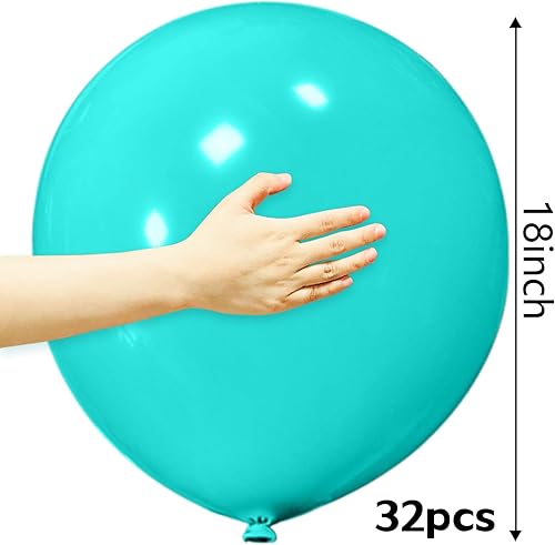 Miniatura 8 de 32 globos grandes negros de 18 pulgadas, globos redondos de látex grandes para decoración de cumpleaños y bodas (negro)