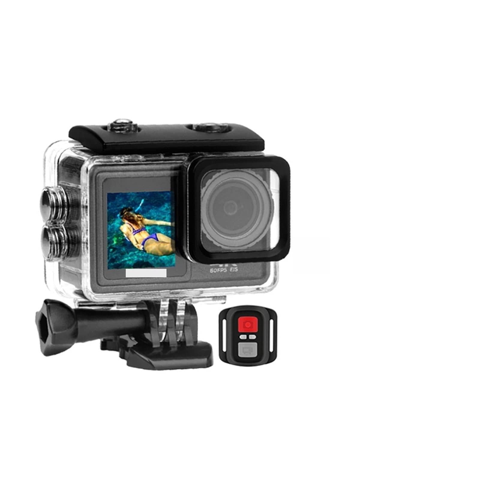Kamera sportowa ze stabilizacją obrazu, Kamera akcji S81ER 4K 60FPS EIS wideo z opcjonalnym filtrem obiektywu 24MP Zoom 1080P kamera internetowa Vlog kamera sportowa z pilotem Wysoka liczba klatek na