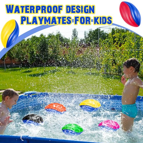 Image of Jerify 12 Pcs Mini Footballs for Kids Spiral Foam Football Bulk 5 Inch Soft Small Waterproof Foam Ball Sports Birthday Toddler Football for Indoor and Outdoor Game(Bright Color)