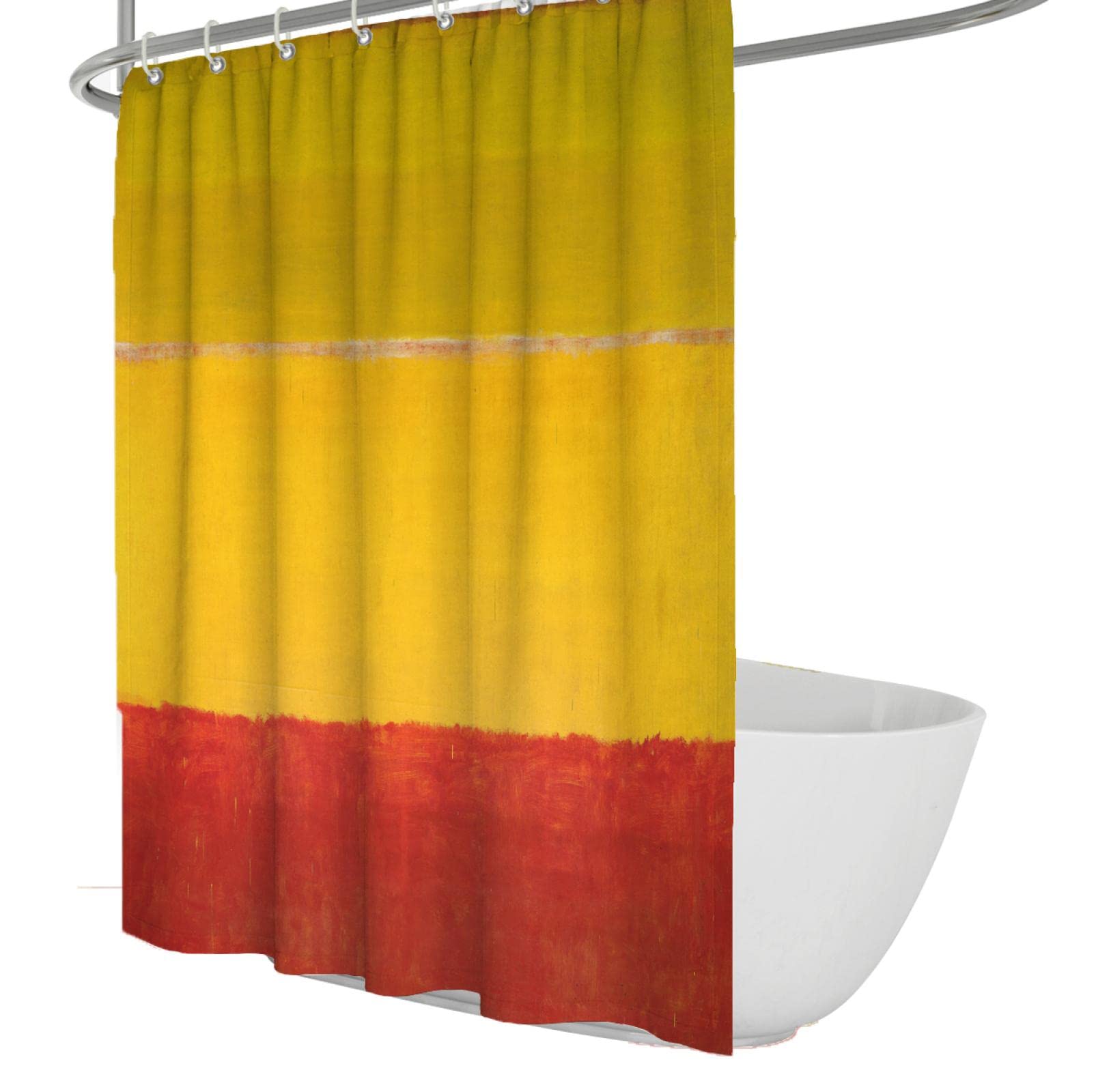 Célèbre Peinture Rideau de Douche Impression Classique rétro Mark Rothko Peinture Abstraite séparation sèche et Humide Rideau de séparation avec Crochets 180x200cm