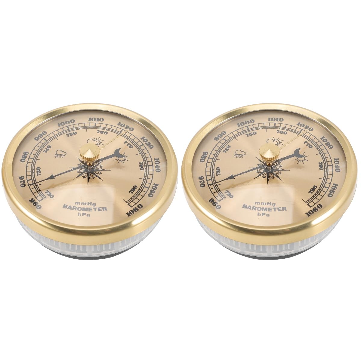 Yardwe 2pcs Dial Barometer barometers for The Home Indoor Outdoor