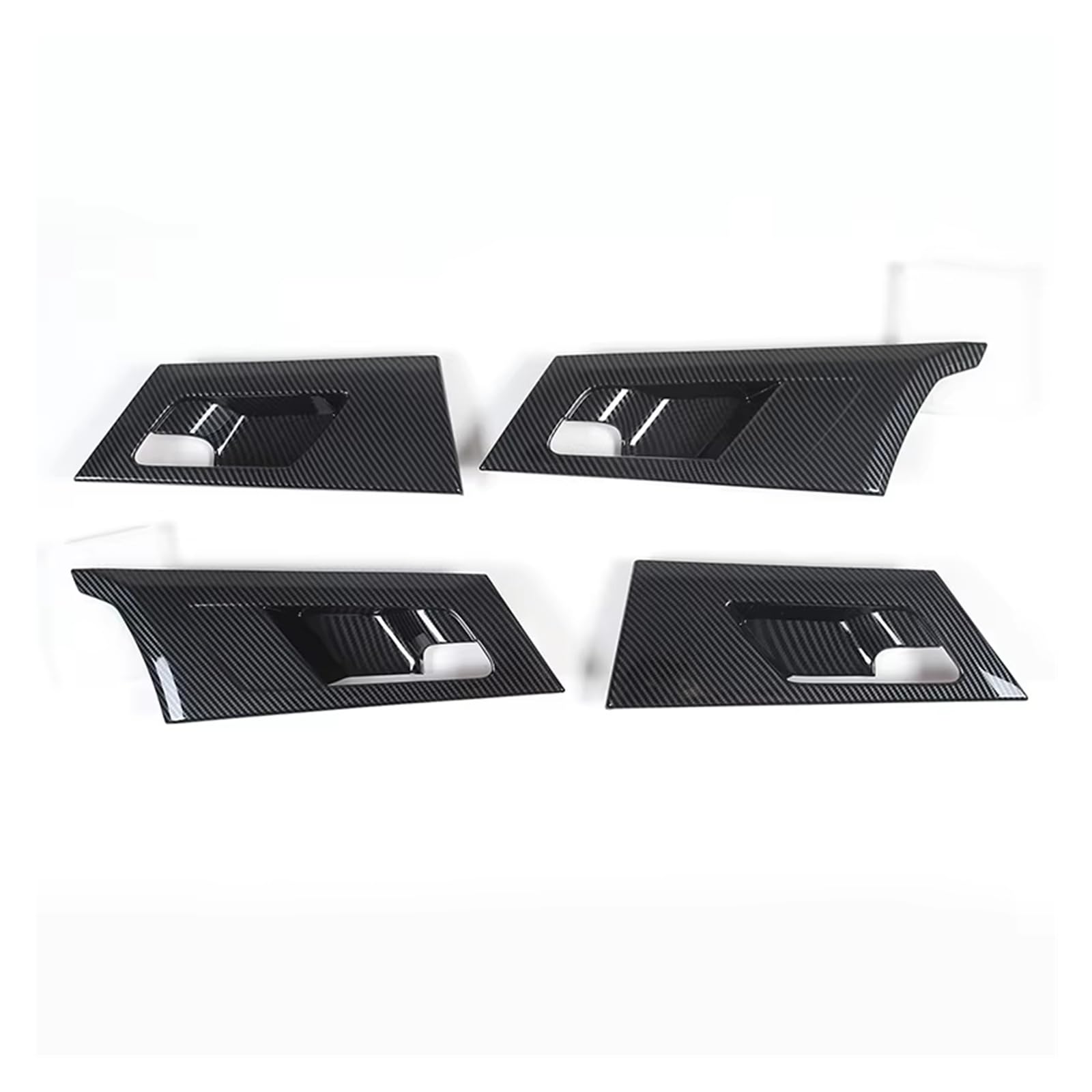 Ajqbrmb One Color Interior Trim For Mitsubishi For Outlander 2022 2023 2024+ Abs Carbon Fiber Style Car Inner Door Handle Bowl Cover Trim Panel Frame Cover