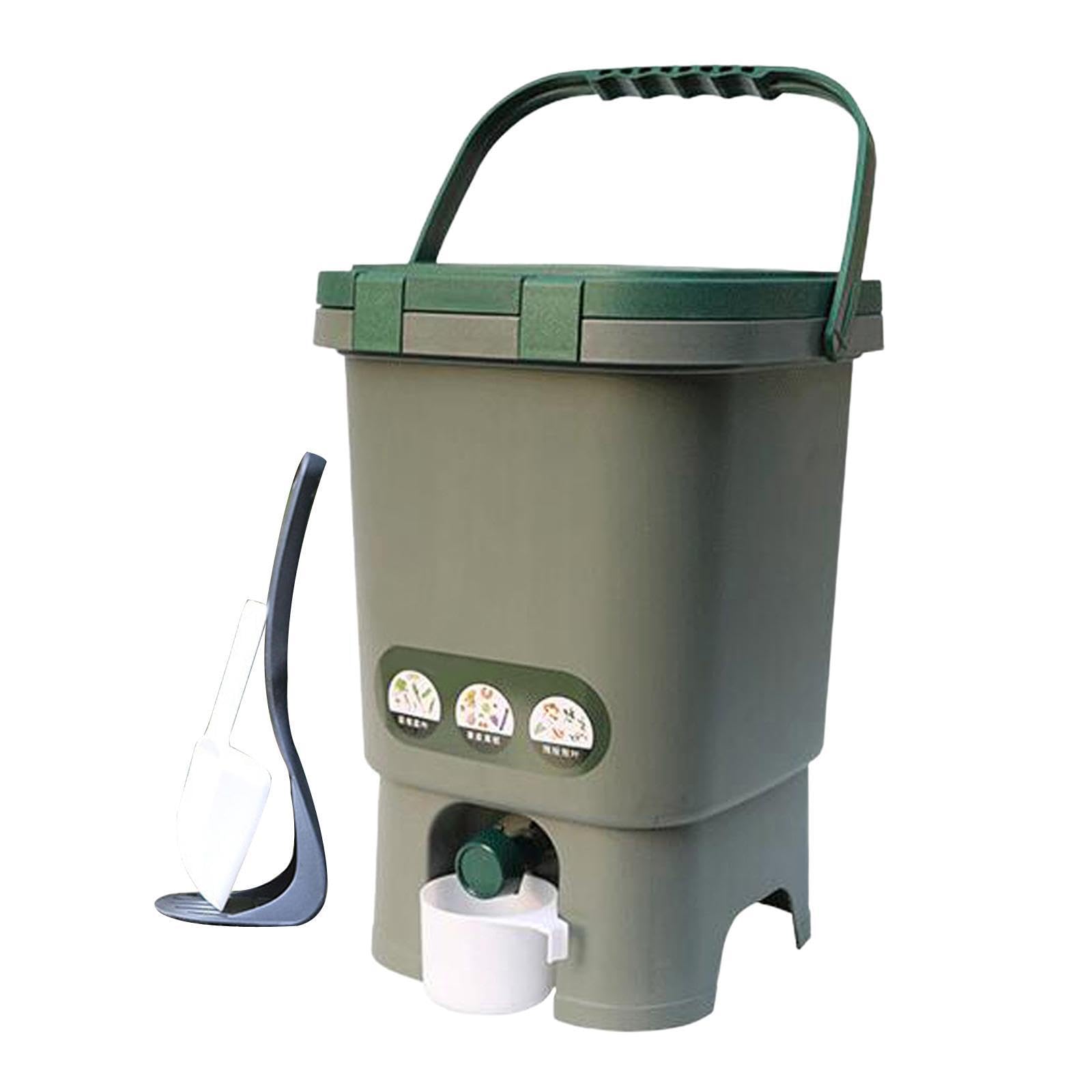 Seau à Compost pour Jardin et verger Transformez Vos déchets en Poubelle d'intérieur sans Effort Poubelle Seau à Compost Portable avec étanchéité Solide de Cuisine Fûts de Fermentation