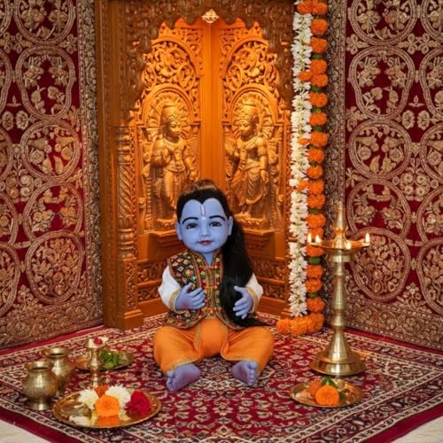 Image of Silicone Laddu Gopal Ji 24 Inch | Traditional Bal Gopal Idol | Soft Silicon Material | Home Decor & Pooja Gift | Realistic & Durable Bal Gopal Idol
