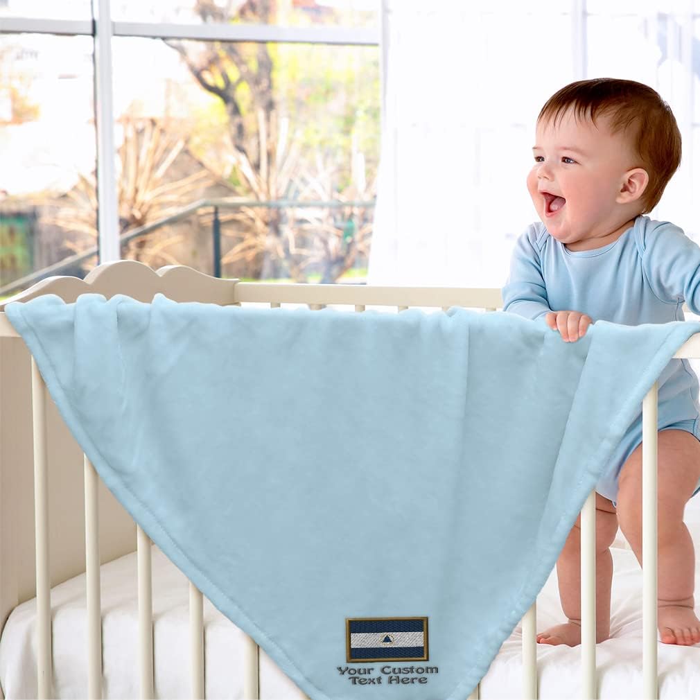 Custom Embroidery Nursery Bedding Baby Blankets for Boys & Girls Nicaragua