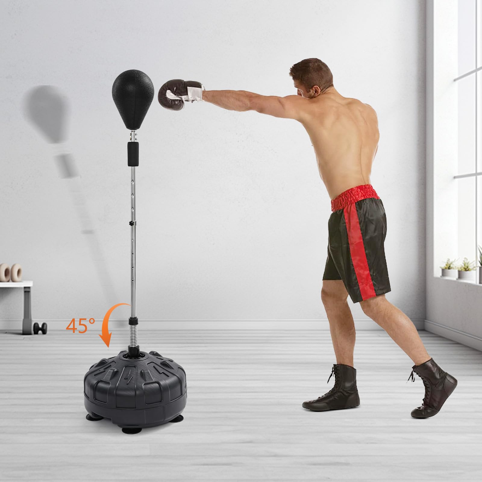 Boxsack Stehend, Erwachsene Standboxsack, Punchingball, Verstellbar Erwachsene Kinder Boxen Punchingball, Boxen Ausrüstung, Workout-Ausrüstung, Stressabbau & Fitness