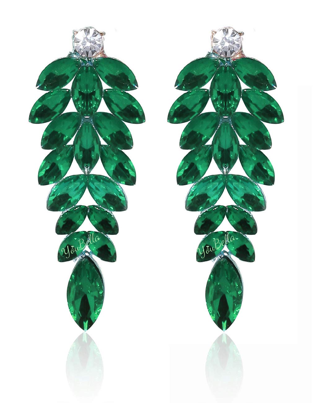 YouBella Earrings for women Jewellery Valentine Collection Swiss Zircon Earings Fashion Earrings for Girls and Women (Green) (B07V86HFV3) Amazon Price History, Amazon Price Tracker