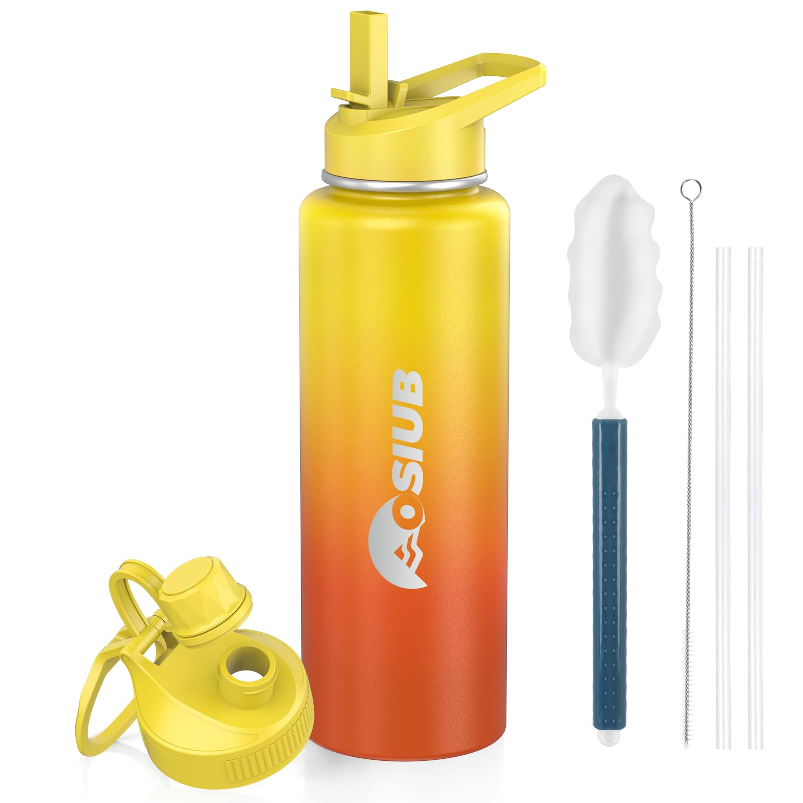 Insulated Water Bottle 40 oz, Triple Wall Vacuum Stainless Steel(Cold for 48 Hrs),Leak Proof & BPA-Free,Simple Modern Water Bottle with Drink-Through