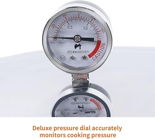 Miniatura 4 de Olla a presión 22L23 cuartos de galón con control de presión 3 ajustes PSI, presión máxima 90Kpa