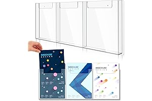 Sherr Clear Wall-Mounted Brochure Holder: Enhancing Wall Display Organization