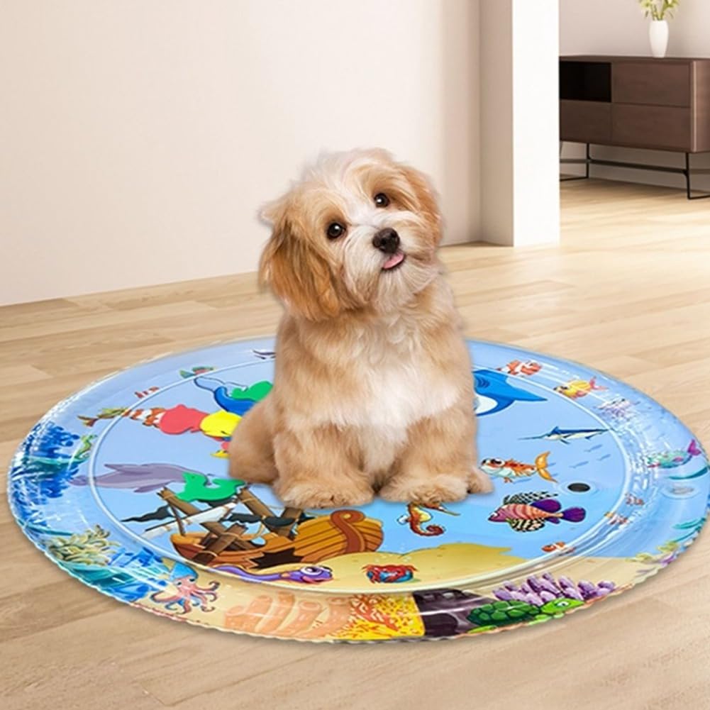 DOKRIN Wasserspielmatte Für Katzen - Aufblasbare Kühlmatte 65x65 Cm Für Heiße Sommertage