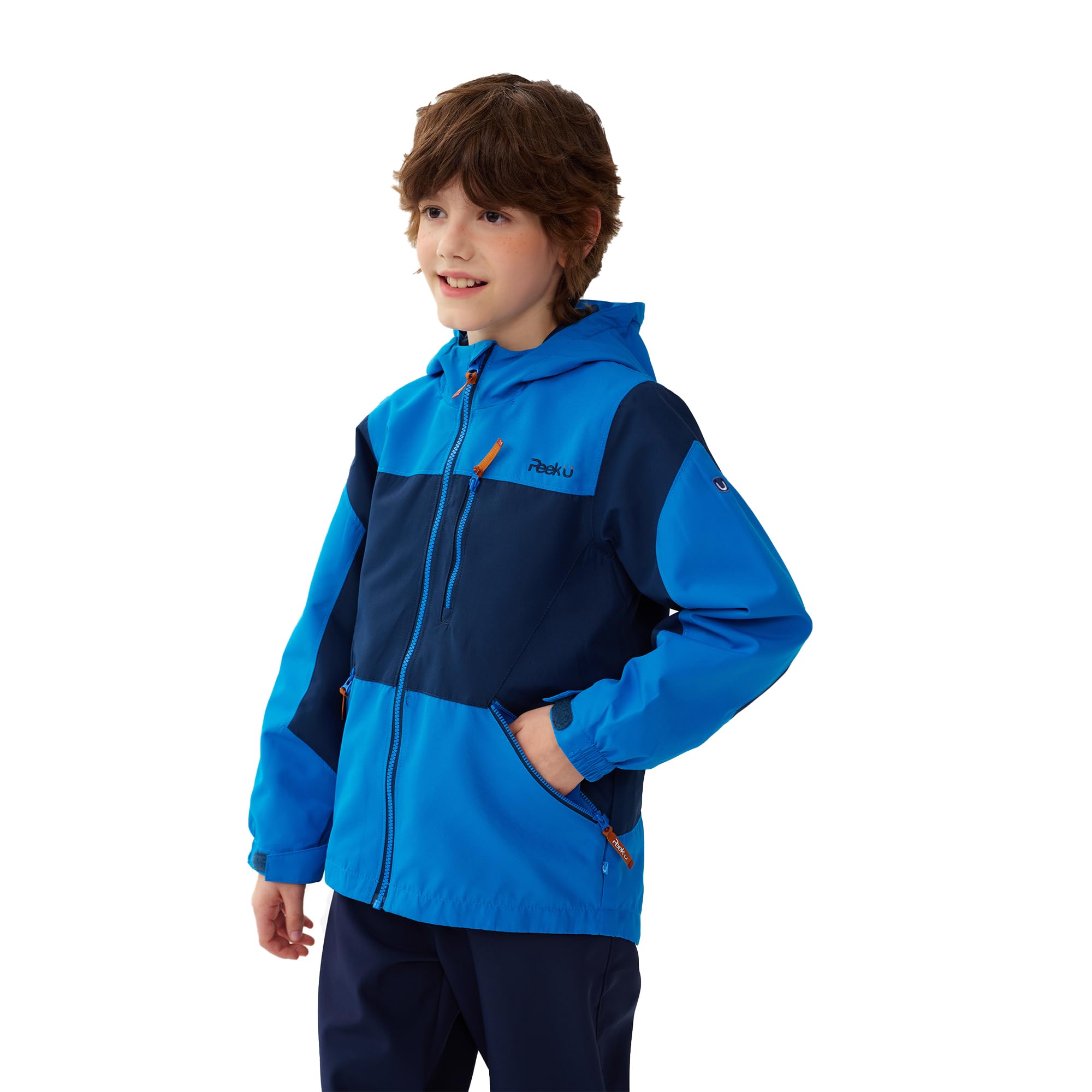 Outdoor-Shelljacke, wasserabweisende und winddichte Jacke mit versiegelten Nähten, Regenjacke für Jungen und Mädchen