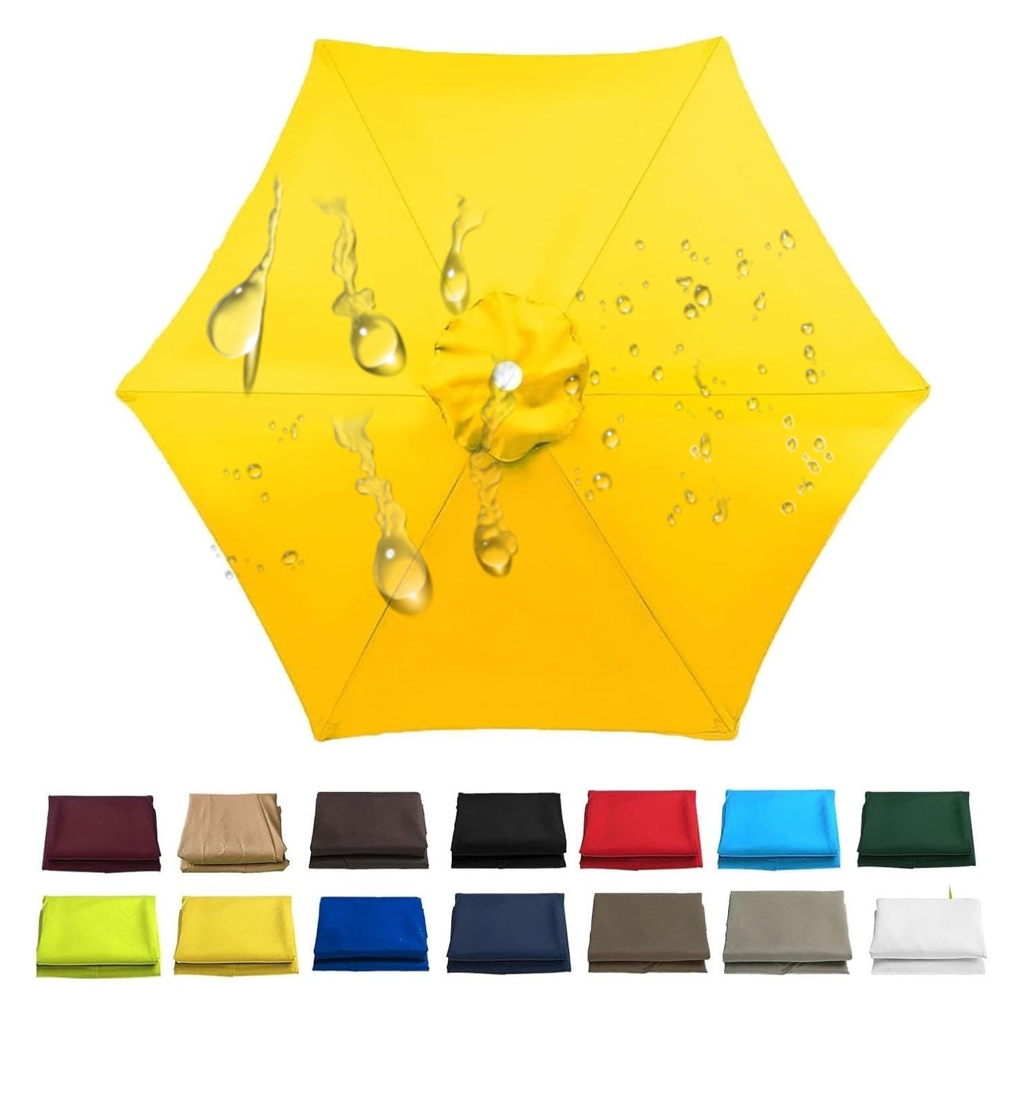 Miecoae Replacement Parasol Canopy Patio Umbrella Replacement Canopy, Market Umbrellas Top for 6 Ribs 8 Ribs, Replacement Covers Market Patio Umbrella Canopy Cover(Ww6,8 Ribs- 9.8 FT 300 cm)